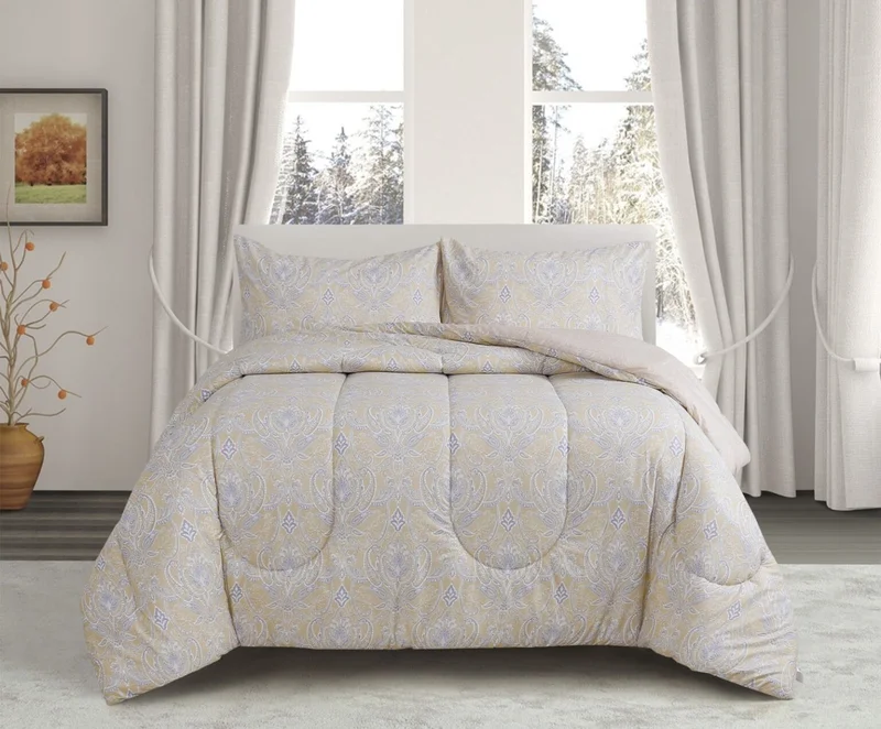 يسكن طقم لحاف مطبوع بنسيج  خيط جاسمين